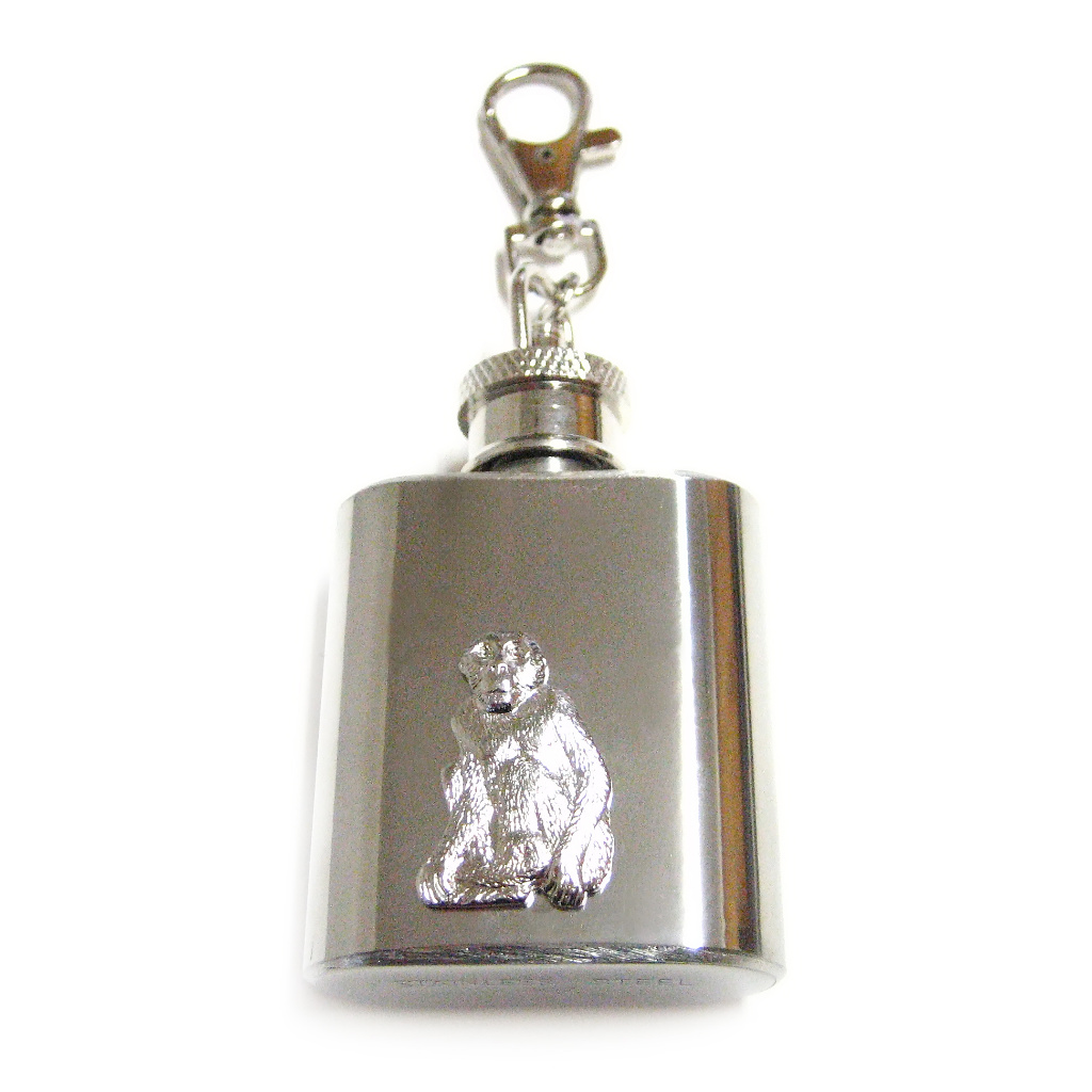 Monkey Keychain Flask